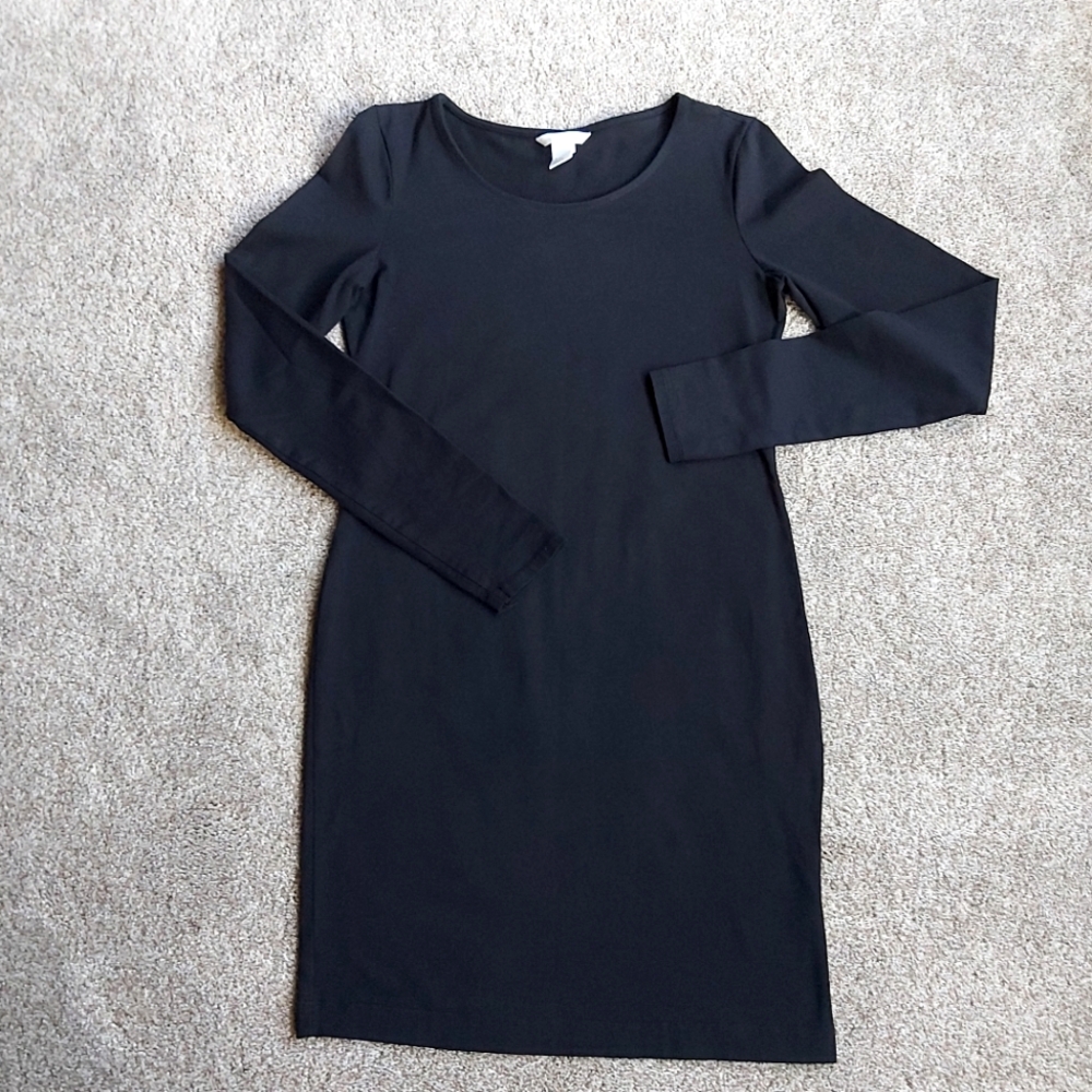 H&M Black Long Sleeve Dress